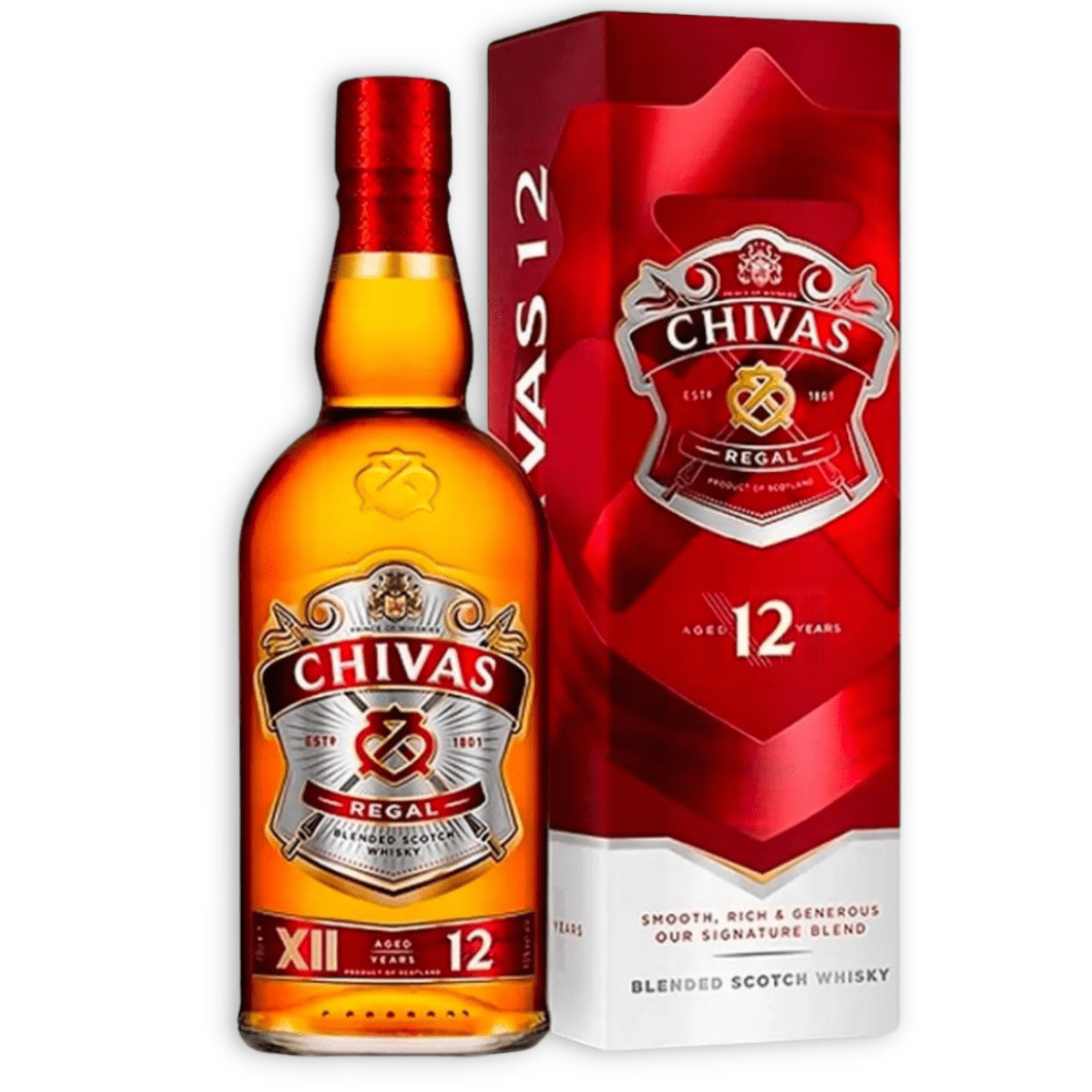 CHIVAS REGAL 12 AÑOS ESTUCHE 1000 CC