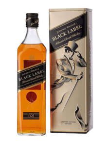 JOHNNIE WALKER BLACK LABEL 12 AÑOS LATA DESIGN 750 CC