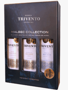 TRIVENTO MALBEC COLECCION ESTUCHE X 3 BOTELLAS 750 CC