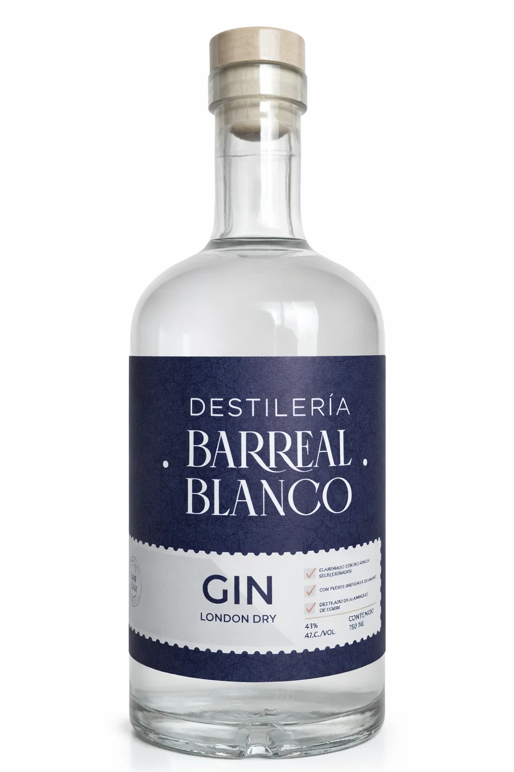 BARREAL BLANCO GIN LONDON DRY 750 CC